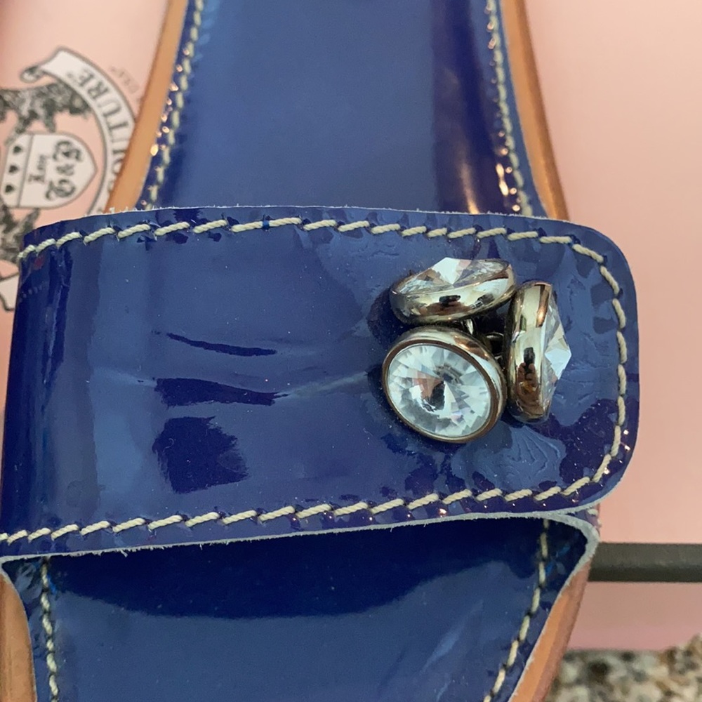 Juicy Couture Blue 3 Crystals Slip On Sandal - Picture 2 of 6